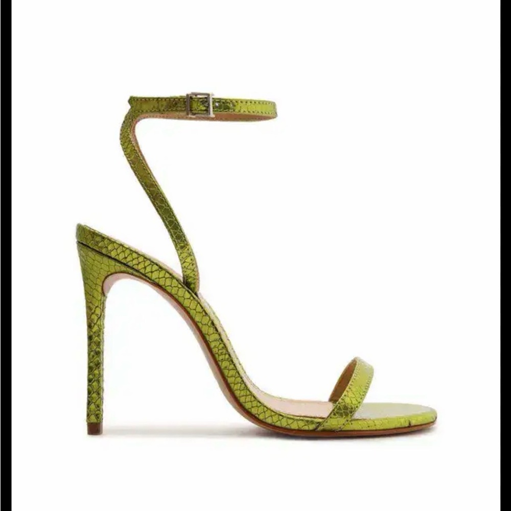 SCHUTZ Lime Green Ankle Strap Heels